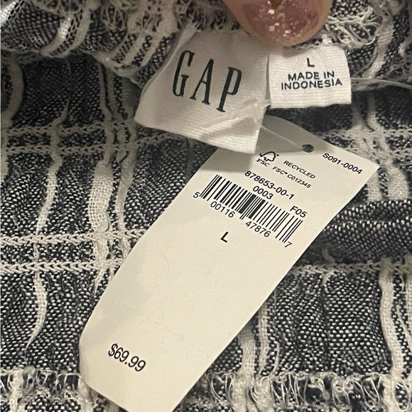 NWT GAP Linen-Blend Smocked Jumpsuit Size Large NWT - Picture 8 of 10